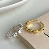 Three Sea Shell Sterling Silver Adjustable Ring
