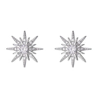 Octopu Stars Crystal Sterling Silver Stud Earrings