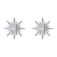 Octopu Stars Crystal Sterling Silver Stud Earrings