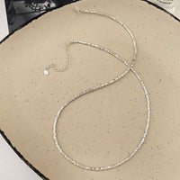 Classic Irregular Fragments 925 Sterling Silver Stacker Necklace