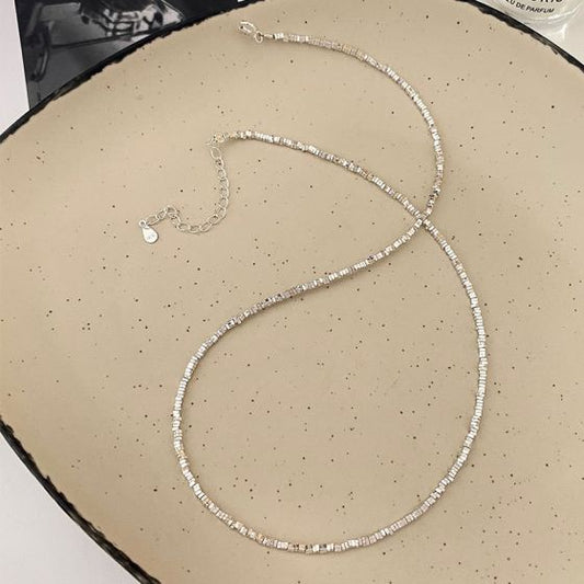 Classic Irregular Fragments 925 Sterling Silver Stacker Necklace
