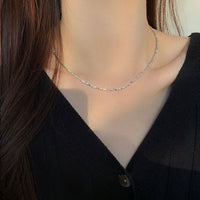 Classic Irregular Fragments 925 Sterling Silver Stacker Necklace
