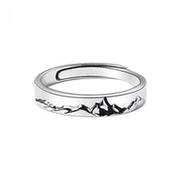 Romantic Timeless Open Adjustable Couple Ring, 925 Sterling Silver