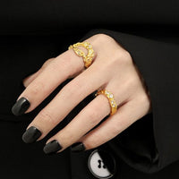Round Four Cubic Zirconia Adjustable 925 Sterling Silver Ring
