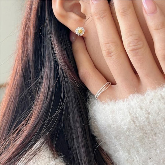 Twisted Triple Circles 925 Sterling Silver Stacker Ring