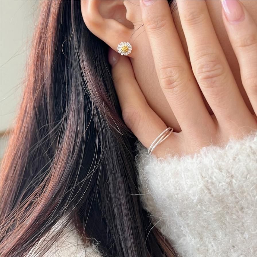Twisted Triple Circles 925 Sterling Silver Stacker Ring