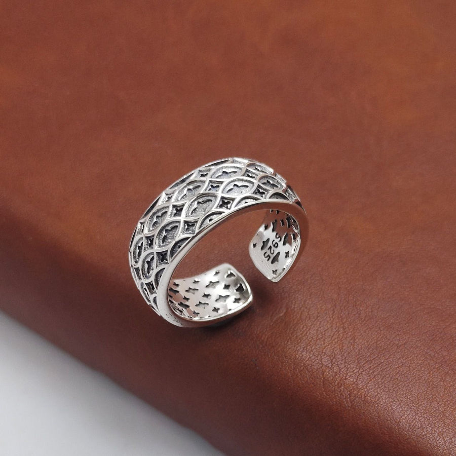 Rogge Vintage Men's Adjustable 925 Sterling Silver Ring