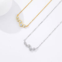 Irregular Wave Round Crystal Necklace