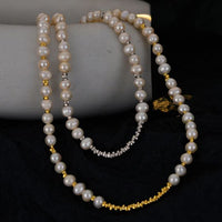 Natural Irregular Pearl 925 Sterling Silver Necklace