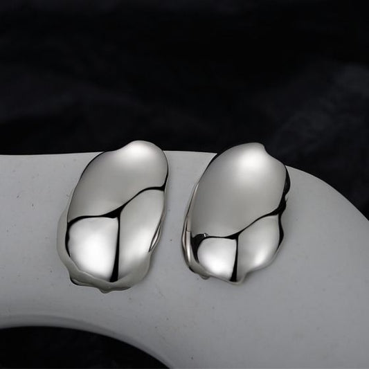 Irregular Geometry Dangling 925 Sterling Silver Earrings