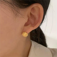 Ocean Conch Sterling Silver Stud Earrings