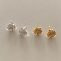 Ocean Conch Sterling Silver Stud Earrings