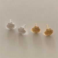 Ocean Conch Sterling Silver Stud Earrings