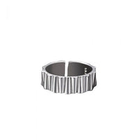 Men's Geometry Vertical Stripes 925 Sterling Silver Adjustable Ring