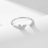 Holiday Butterfly Crystal Adjustable Ring