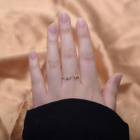 Holiday Butterfly Crystal Adjustable Ring