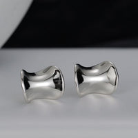 Geometry Glossy Irregular Stud Earrings