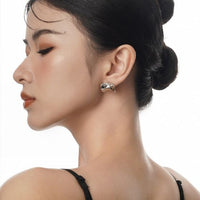 Geometry Glossy Irregular Stud Earrings