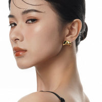 Geometry Glossy Irregular Stud Earrings