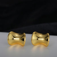 Geometry Glossy Irregular Stud Earrings
