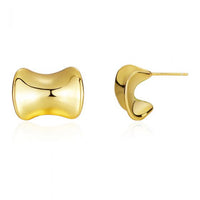 Geometry Glossy Irregular Stud Earrings