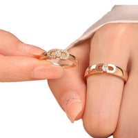 Chic Rose Gold Moissanite Couple Engagement Rings