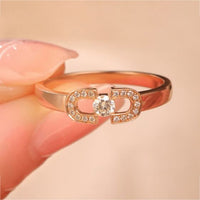 Chic Rose Gold Moissanite Couple Engagement Rings