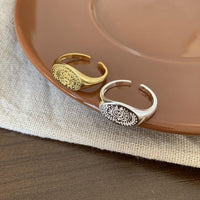 Sun Moon Portrait Adjustable 925 Sterling Silver Signet Ring