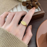 Sun Moon Portrait Adjustable 925 Sterling Silver Signet Ring