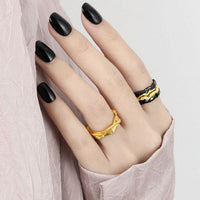 Graduation Beads Wave Adjustable 925 Sterling Silver Ring