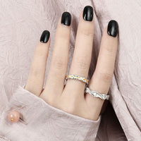 Graduation Beads Wave Adjustable 925 Sterling Silver Ring
