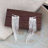 Chain Tassel 925 Sterling Silver Dangling Earrings