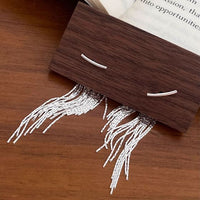 Chain Tassel 925 Sterling Silver Dangling Earrings
