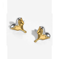 Irregular Lavas Girl Heart Sterling Silver Stud Earrings