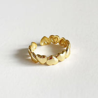Heart-in-Heart Adjustable 925 Sterling Silver Ring