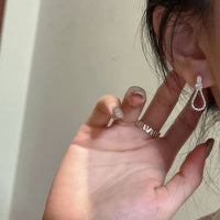 Geometric Knot Rope Drop Earrings in 925 Sterling Silver