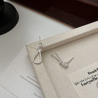 Geometric Knot Rope Drop Earrings in 925 Sterling Silver