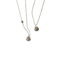 Shell Pendant Necklace with Freshwater Pearl in 925 Sterling Silver