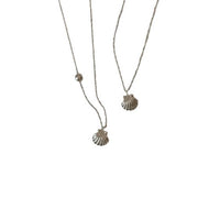 Shell Pendant Necklace with Freshwater Pearl in 925 Sterling Silver