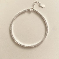 Micro Setting Crystal 925 Sterling Silver Bracelet