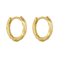 Mini Irregular Round 925 Sterling Silver Hoop Earrings