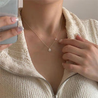 Holiday Sea Shell Round Pearl Necklace