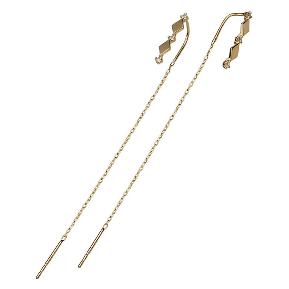 Sterling Silver Cubic Zirconia Wrap Tassel Drop Earrings