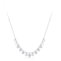Circular Sequin 925 Sterling Silver Necklace
