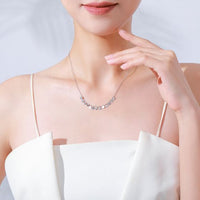 Circular Sequin 925 Sterling Silver Necklace