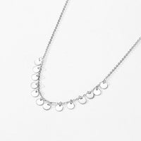 Circular Sequin 925 Sterling Silver Necklace