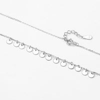 Circular Sequin 925 Sterling Silver Necklace