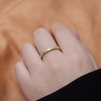 Office Geometry Baguette and Round Crystal Sterling Silver Ring