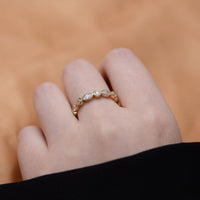 Oval Round Cubic Zirconia 925 Sterling Silver Ring