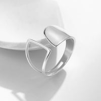Geometric Open Adjustable 925 Sterling Silver Ring